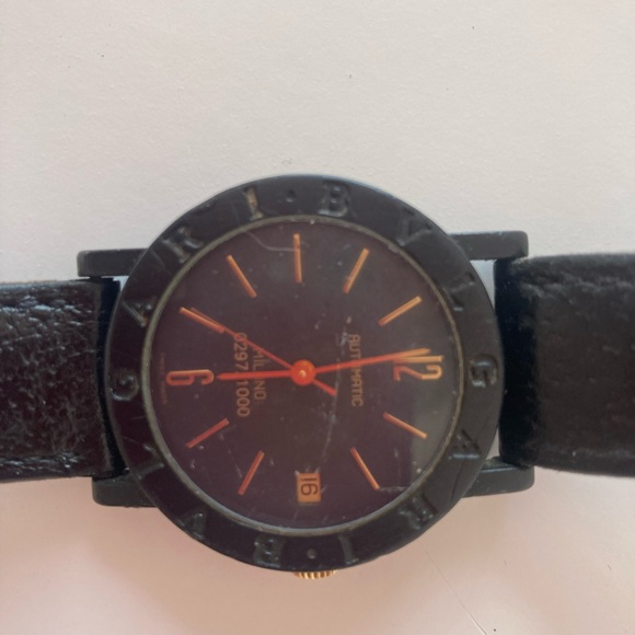 Unique rare carbongold Bulgari watch,unisex with warranty and original box 1993 - Picture 6 of 10